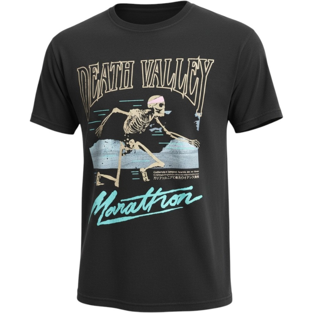 Coney Island Picnic Death Valley Marathon Womens S Black Graphic Tee